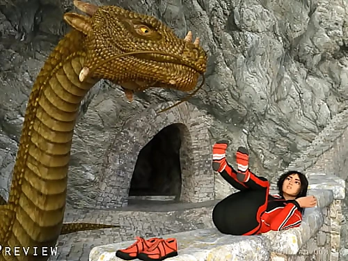 Vore Japanese Dragon Licks Tourist Soles First