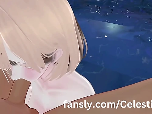 Asian Nubile Gargles Lifeguard By The Pool~~ [VRChat ERP]