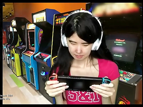 Braless Chinese Gamer Gal