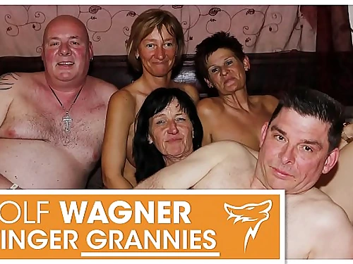 YUCK! Gross elder swingers! Grannies &amp; grandpas have themselves a naughty plow fest! WolfWagner.com