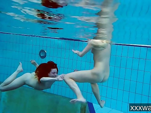 Super-fucking-hot Russian girls swimming in the pool